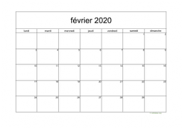 calendrier février 2020 05