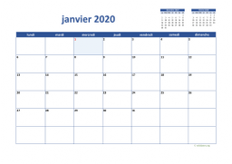 calendrier janvier 2020 02