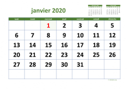 calendrier janvier 2020 03