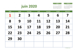 calendrier juin 2020 03