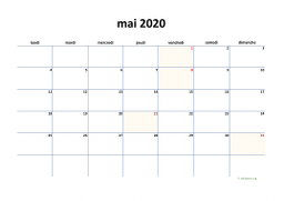 calendrier mai 2020 04