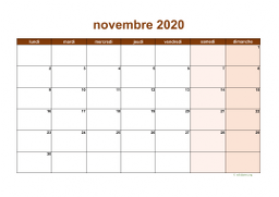 calendrier novembre 2020 06