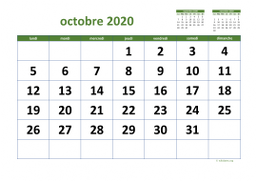 calendrier octobre 2020 03