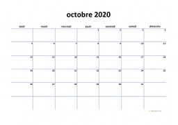 calendrier octobre 2020 04
