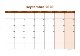 calendrier septembre 2020 06