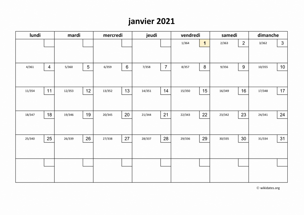 Calendrier 2021 Excel, Word et PDF - Calendarpedia