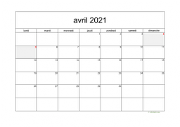 calendrier avril 2021 05