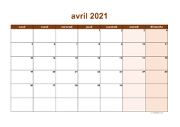 calendrier avril 2021 06