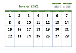 calendrier février 2021 03