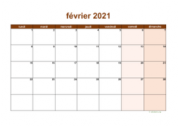 calendrier février 2021 06