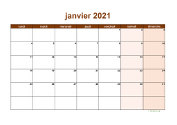 calendrier janvier 2021 06