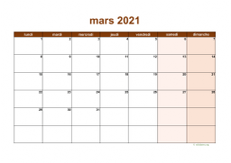 calendrier mars 2021 06