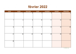 calendrier février 2022 06