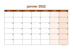 calendrier janvier 2022 06