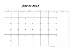 calendrier janvier 2022 08