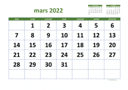 calendrier mars 2022 03