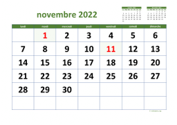 calendrier novembre 2022 03