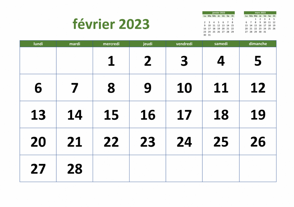 Calendrier Février 2023 Calendrier Février 2023 | Wikidates.org