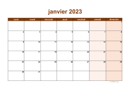 calendrier janvier 2023 06