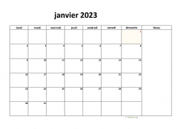 calendrier janvier 2023 08