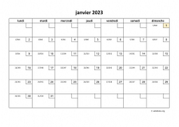 calendrier mensuel 2023 01
