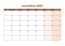 calendrier novembre 2023 06