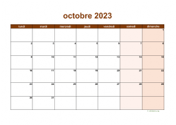 calendrier octobre 2023 06