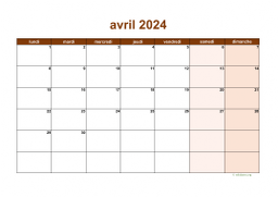 calendrier avril 2024 06