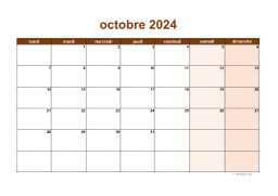 calendrier octobre 2024 06