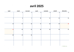 calendrier avril 2025 04