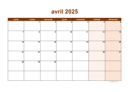 calendrier avril 2025 06