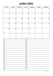 calendrier juillet 2025 07