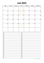 calendrier mai 2025 07