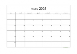 calendrier mars 2025 05