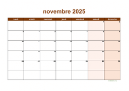 calendrier novembre 2025 06