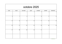 calendrier octobre 2025 05