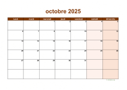 calendrier octobre 2025 06