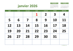 calendrier mensuel 2026 03