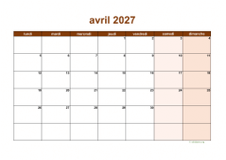 calendrier avril 2027 06
