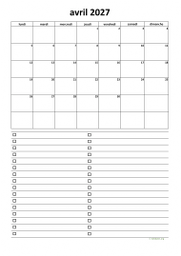 calendrier avril 2027 07