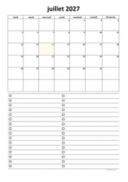 calendrier juillet 2027 07