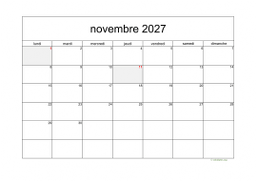 calendrier novembre 2027 05
