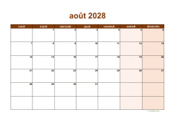 calendrier août 2028 06