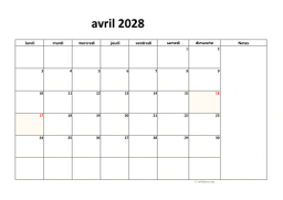 calendrier avril 2028 08