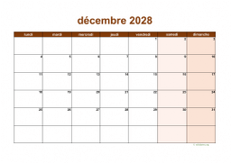 calendrier décembre 2028 06
