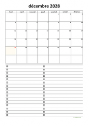 calendrier décembre 2028 07