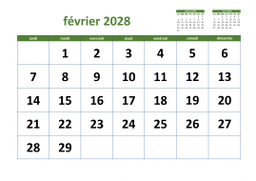 calendrier février 2028 03