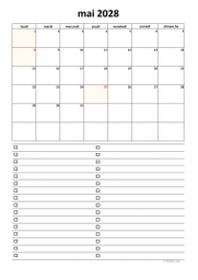 calendrier mai 2028 07