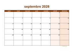 calendrier septembre 2028 06