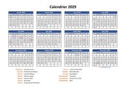 calendrier annuel 2029 05
